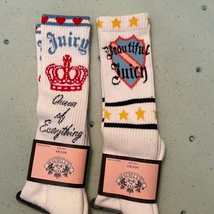 Juicy Couture colorful high socks. 2 pairs
